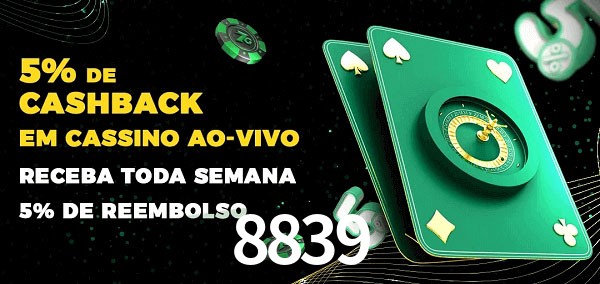 Promoções do cassino ao Vivo 8839